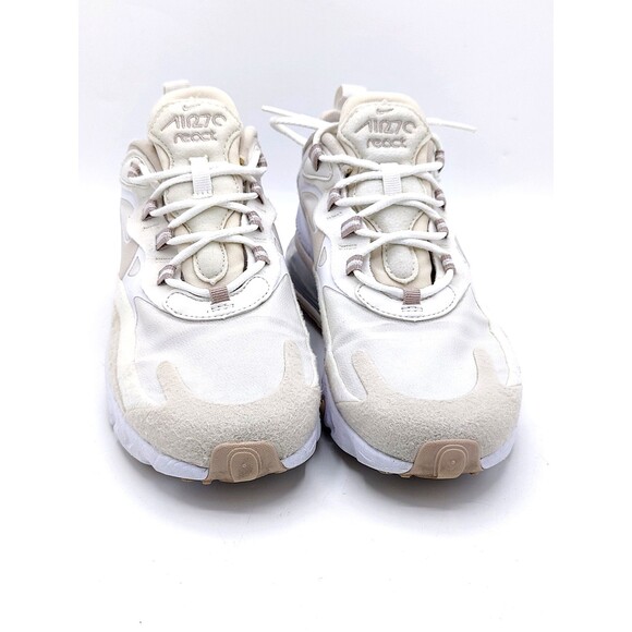 Nike Women Air Max 270 React Summit White Orewood Brown Shoe Size 7 CJ0619-102 - Picture 2 of 7
